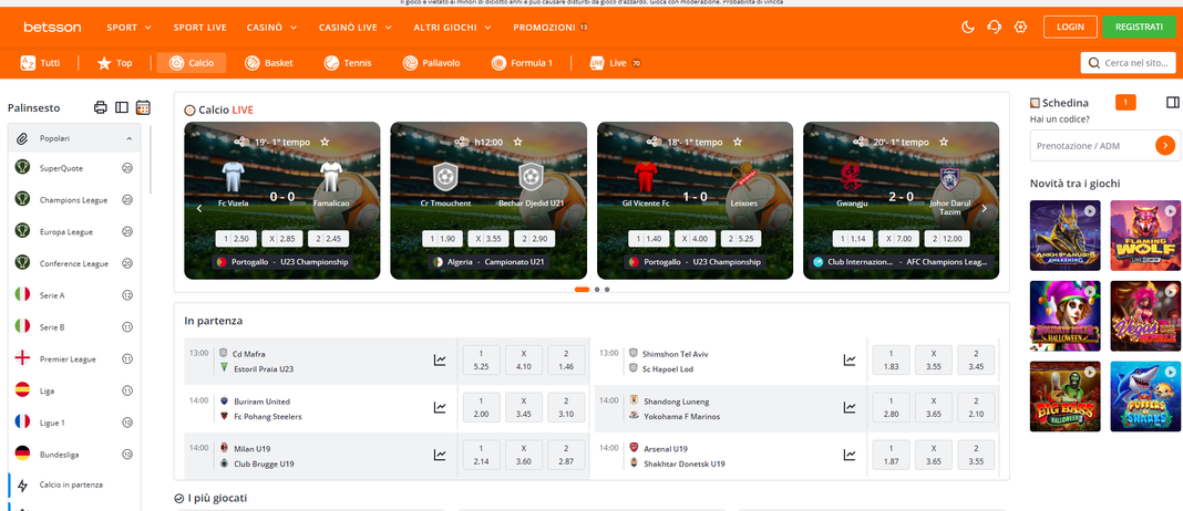 Betsson.it Sportsbook