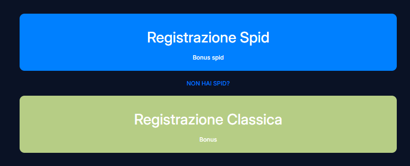 Registrazione al sito Netbet