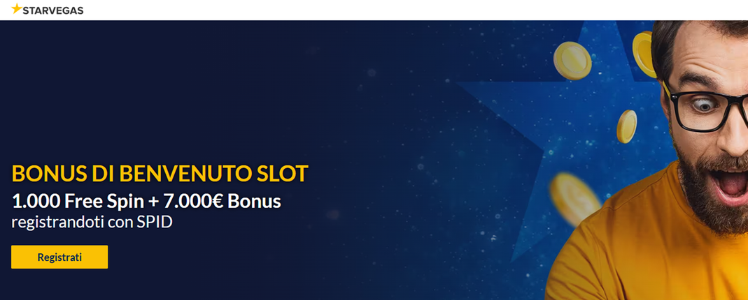 StarVegas Casino Bonus di benvenuito fino a 7.000€